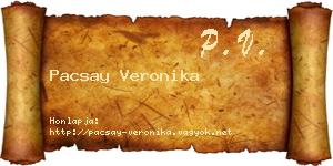 Pacsay Veronika névjegykártya