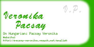 veronika pacsay business card